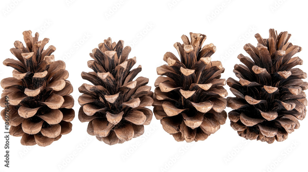 Natural Pine Cones Collection on Transparent Background for Decoration Generative AI Natural Pine Cones Collection on Transparent Background for Decoration Generative AI