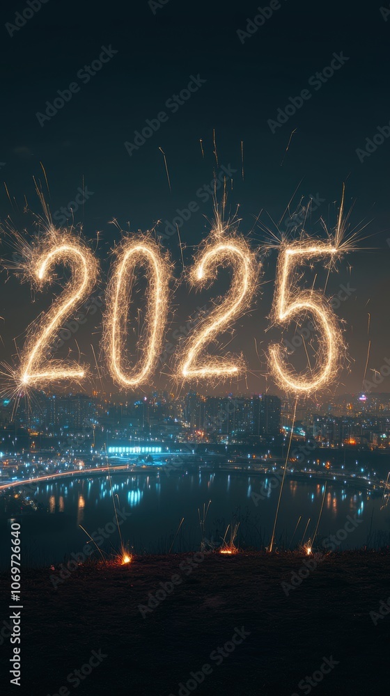 2025 New Year Sparkler. 2025 New Year Sparkler.