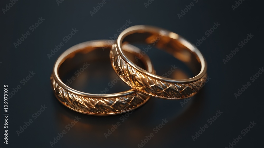 Gold Rings on Table Gold Rings on Table