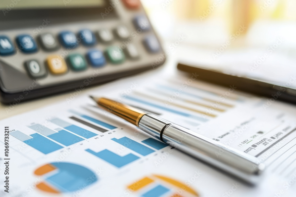 pen and calculator lie on financial report, emphasizing importance of financial planning