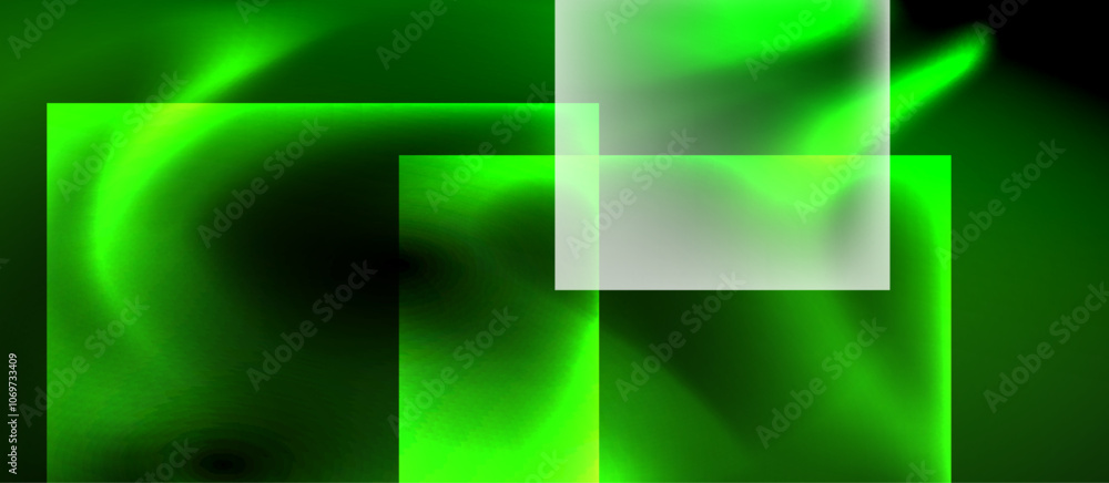 Dark neon colors with glass square shapes Dark neon colors with glass square shapes