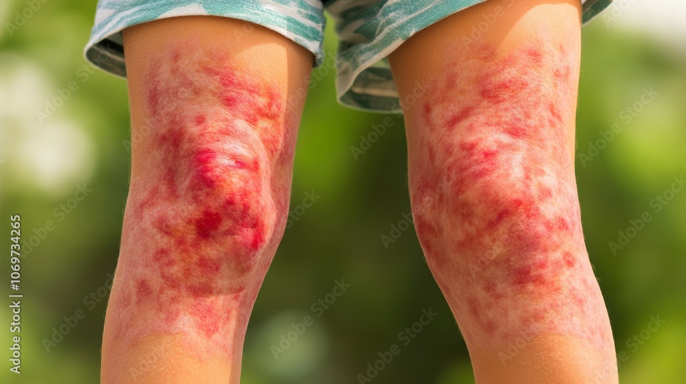 Bumpy Rash Behind Leg Acute atopic dermatitis on the legs behind the knees of a child is a ...