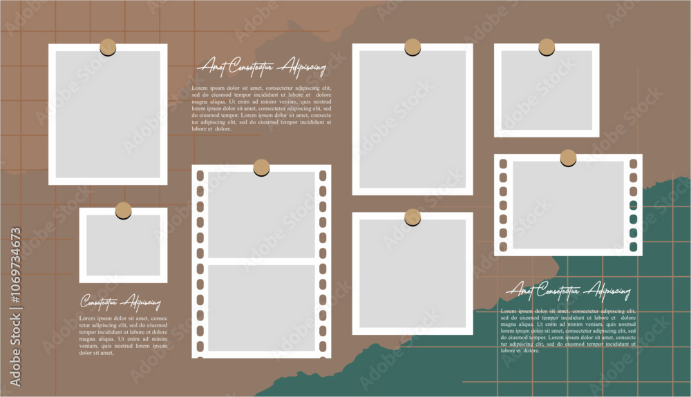 Pictures or photos frame collage layout abstract photo frames and digital photo wall template Pictures or photos frame collage layout abstract photo frames and digital photo wall template