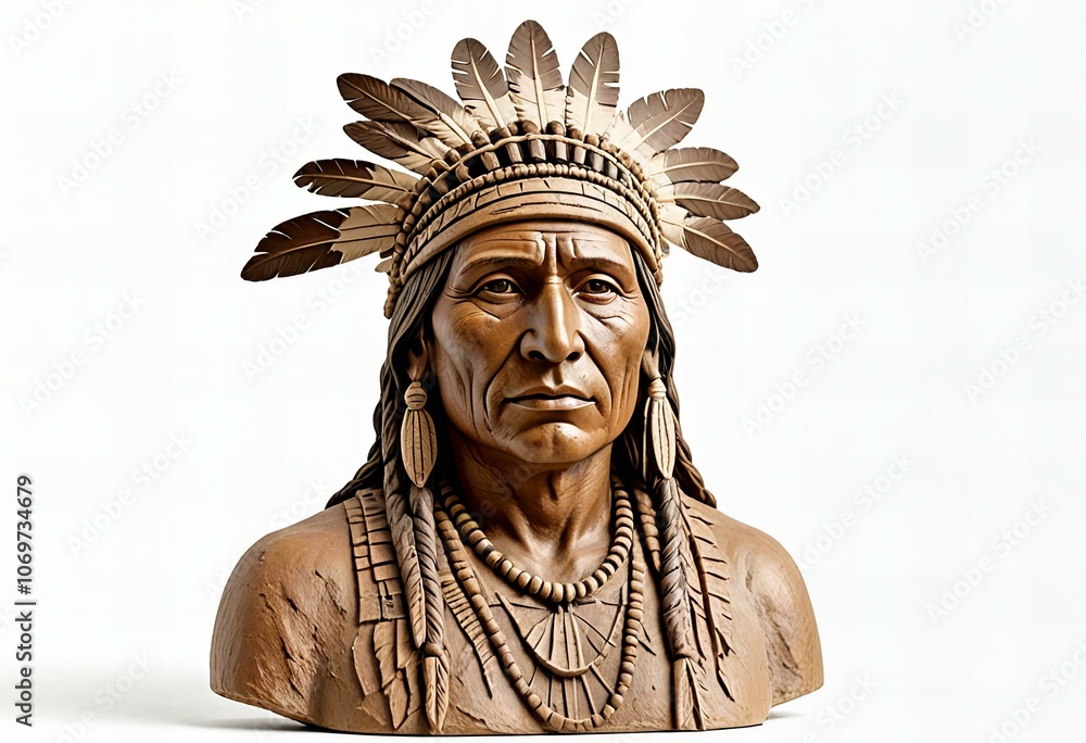 Obraz premium Elegant Showing Banker statue on white background