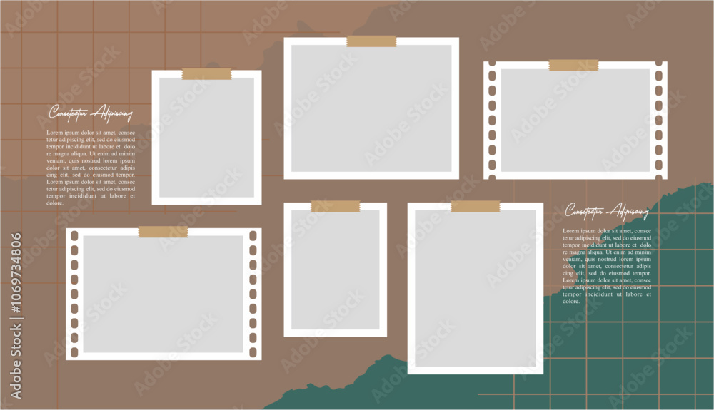 Pictures or photos frame collage layout abstract photo frames and digital photo wall template Pictures or photos frame collage layout abstract photo frames and digital photo wall template