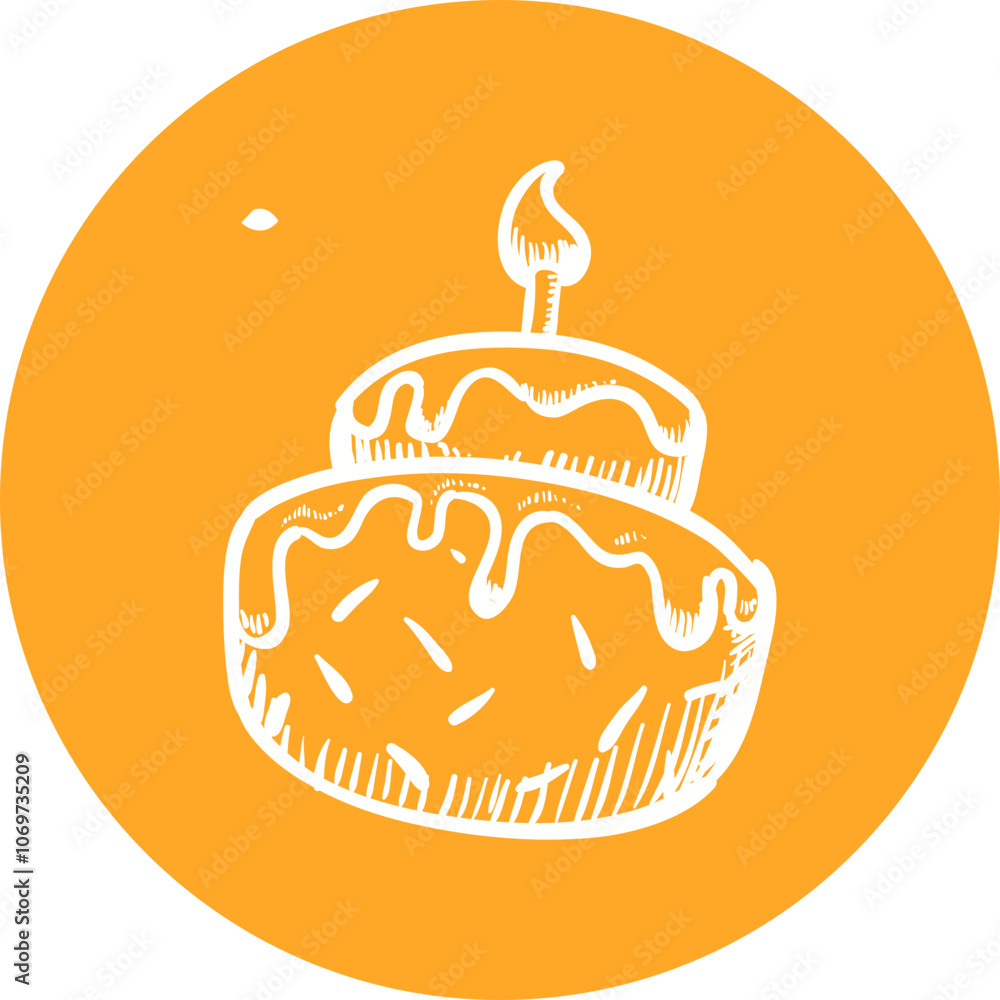 Happy birthday single vector icon Happy birthday single vector icon