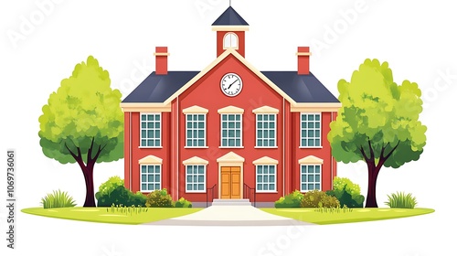 Wallpaper Mural Traditional Brick School Building Torontodigital.ca