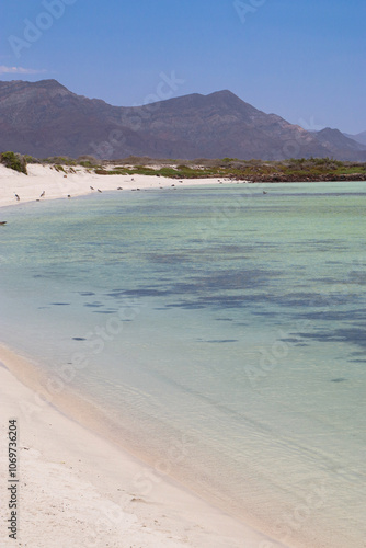 Aguas cristalinas de la hermosa isla Coronado en Loreto Baja California Sur, México photo