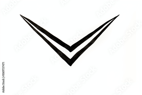 Free Download Hand painted, hand draw sketchy curve arrow black marker pen arrow sign on paper isolated on white background. This has clipping path  - GFXLoad