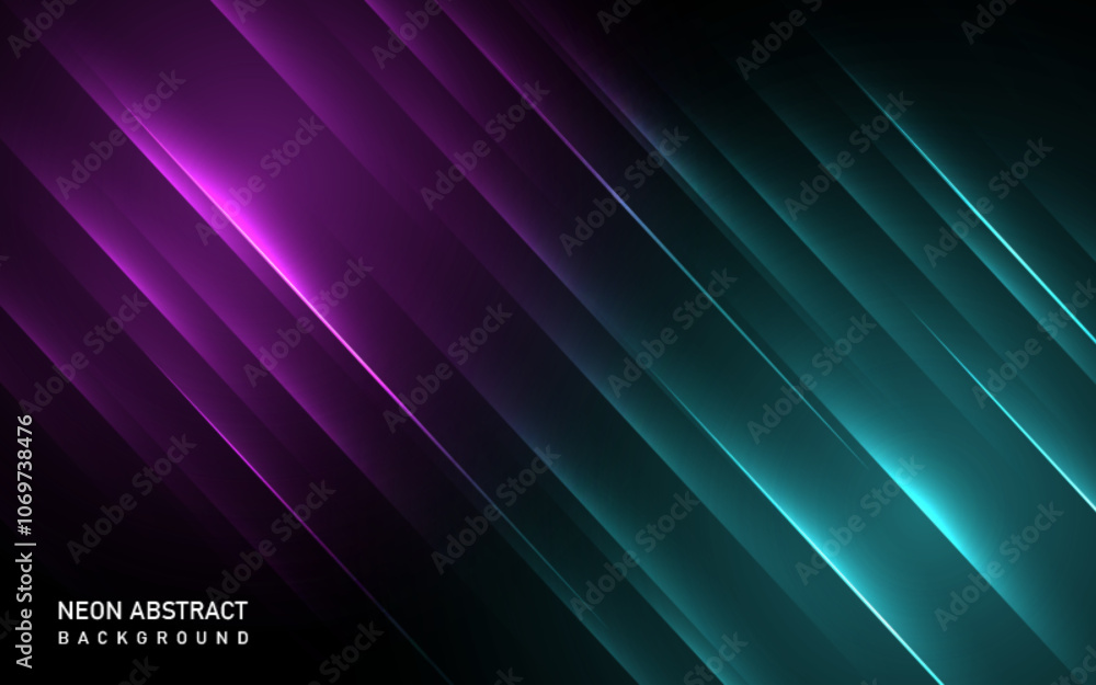 Shiny gradient lights line abstract neon background Shiny gradient lights line abstract neon background