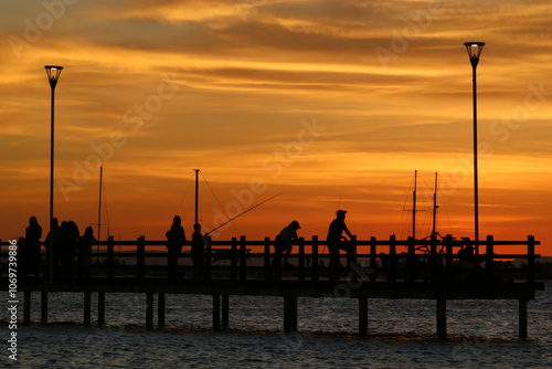 Contemplando un maravilloso atardecer en La Paz Baja California Sur photo