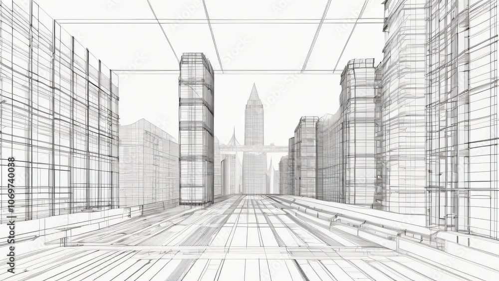 Fototapeta premium city skyscrapers