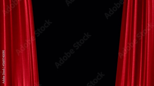 舞台の幕が開くアニメーション