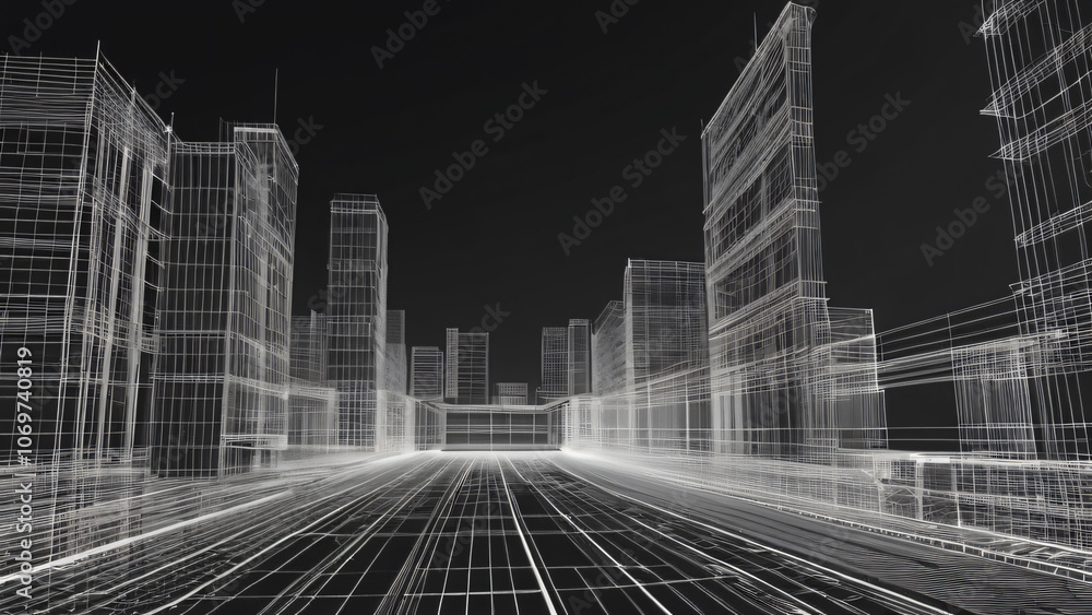 Fototapeta premium city skyscrapers