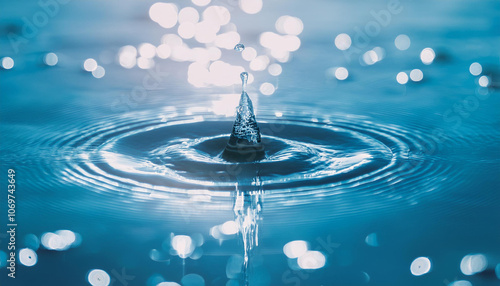 ファンタジー水滴神秘的 美しい水　海 TRPG背景素材