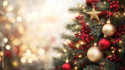 Merry Christmas getting card Social media template. High Quality Image