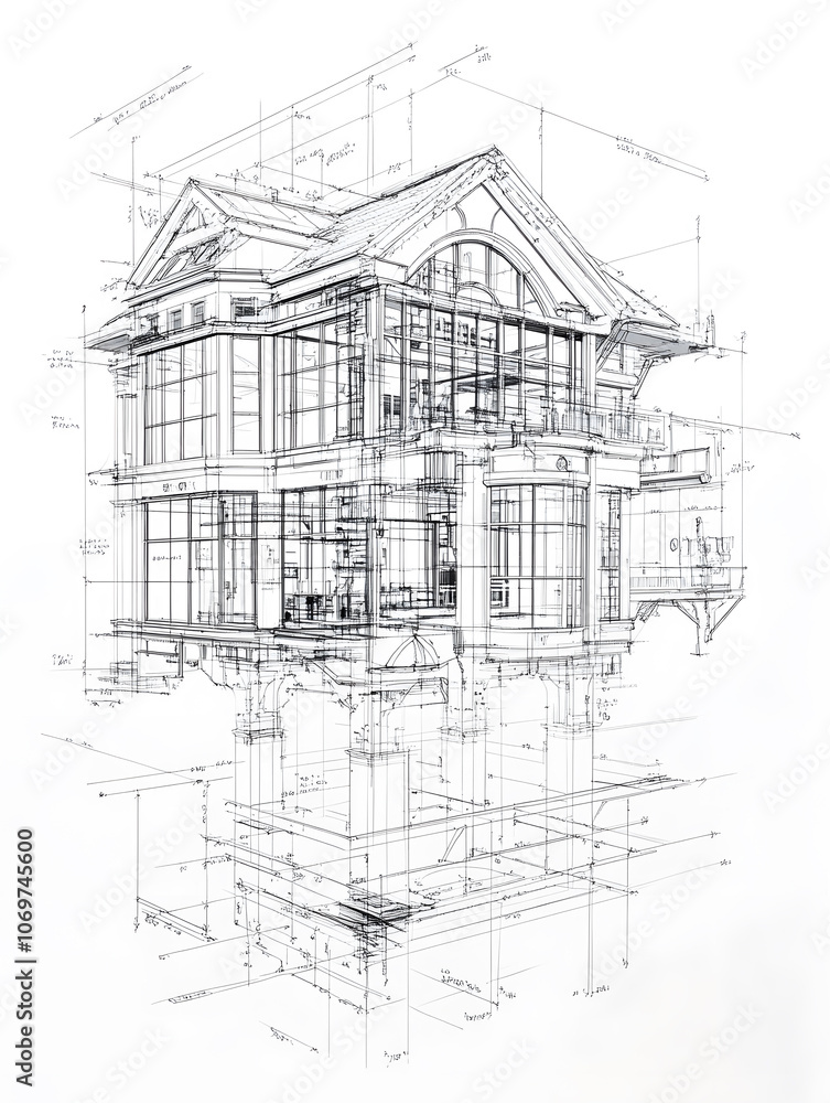 Naklejka premium Real Estate Market Trends about Construction Pauses, Investment Recovery, and Urban Development Shifts.