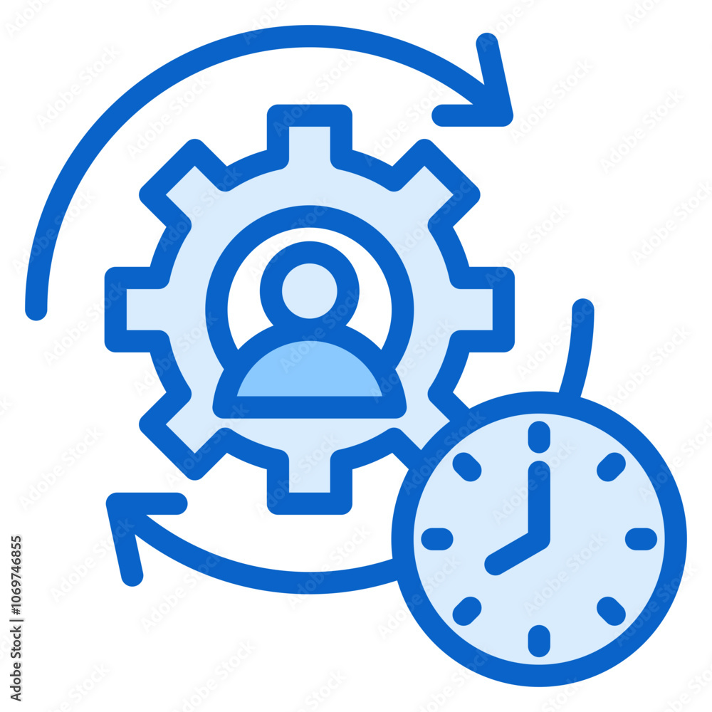 Utilization Blue Icon Utilization Blue Icon
