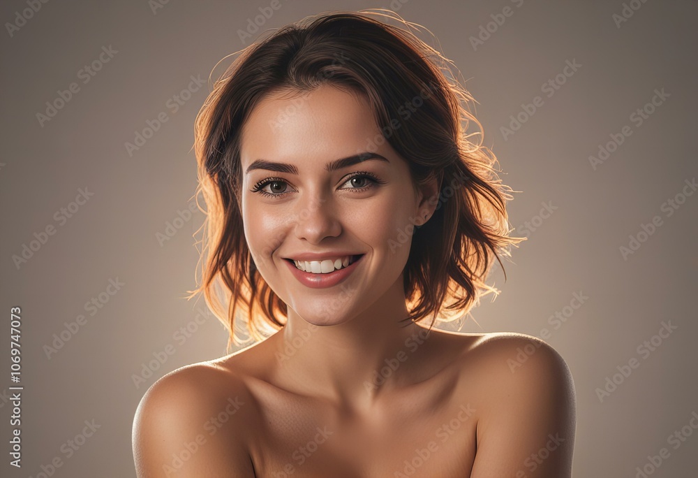 Fun-loving woman's portrait. Fun-loving woman's portrait.