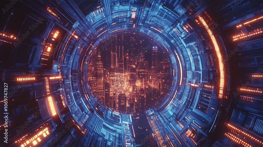 Fototapeta premium Abstract Futuristic Technology