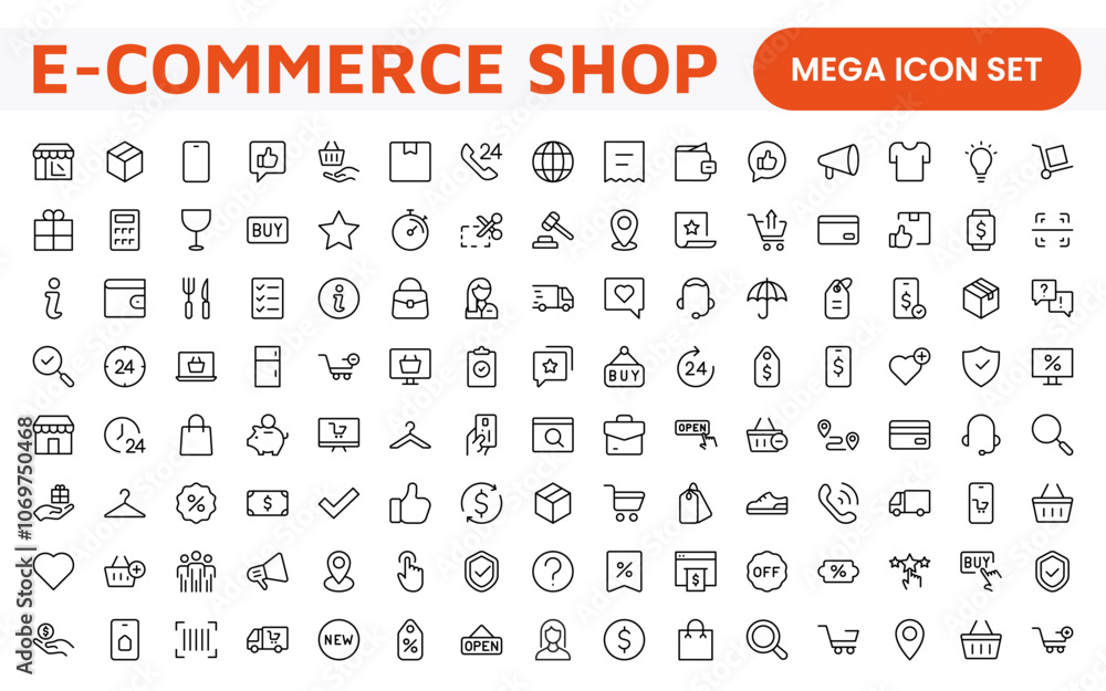 Shopping Icon Set. Vibrant and engaging icons for enhancing e-commerce platforms, perfect for product listings, cart management, and checkout processes to elevate the online shopping experience. Shopping Icon Set. Vibrant and engaging icons for enhancing e-commerce platforms, perfect for product listings, cart management, and checkout processes to elevate the online shopping experience.
