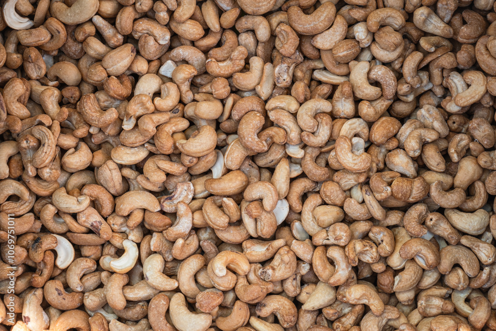 Roasted cashew nut. Sold in dried fruit markets. Roasted cashew nut. Sold in dried fruit markets.