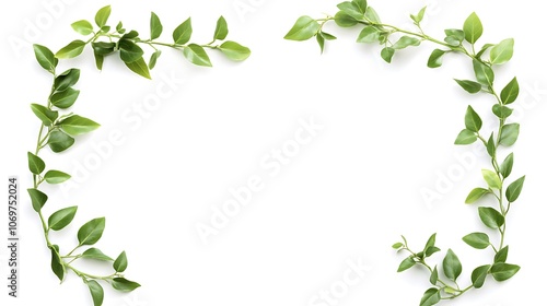 Wallpaper Mural Green Leaves Frame Torontodigital.ca