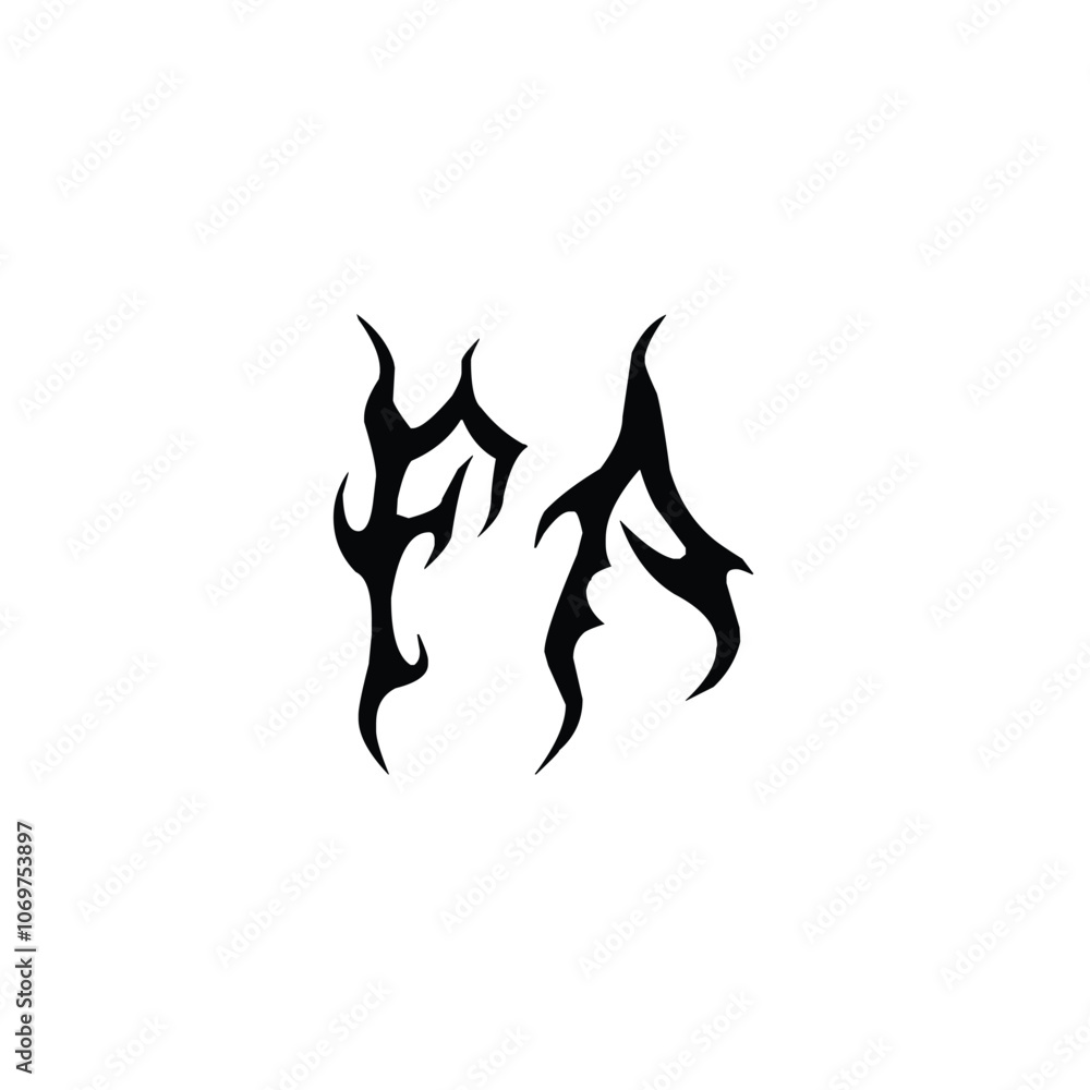 FA monogram logo design letter text name symbol monochrome logotype alphabet character simple logo FA monogram logo design letter text name symbol monochrome logotype alphabet character simple logo