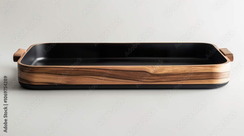 Modern Wooden Serving Tray with Handles - Stylish Kitchen Decor Modern Wooden Serving Tray with Handles - Stylish Kitchen Decor