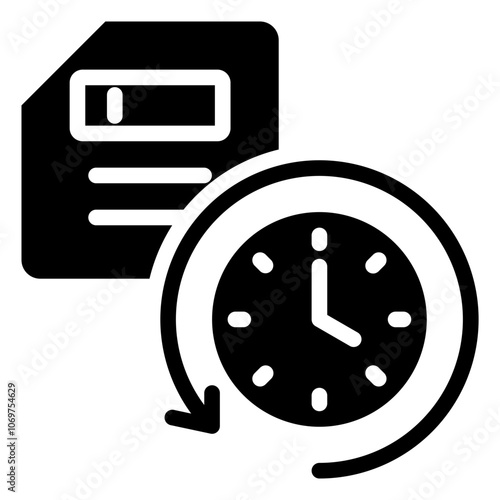 Time Savings Glyph Icon