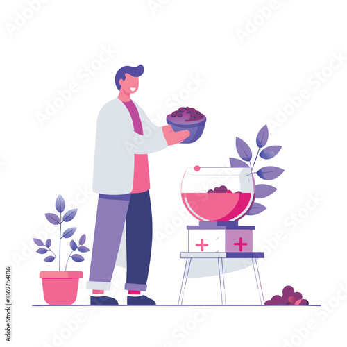  coffee beans business expert professional flat illustration 