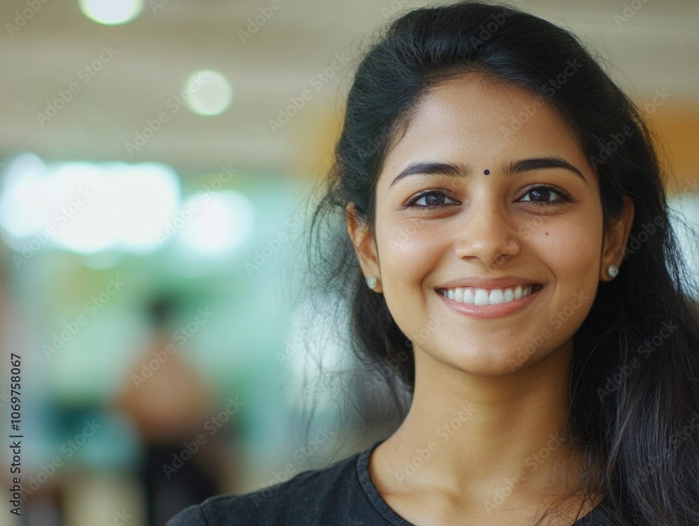 Smiling Woman in a Gym Smiling Woman in a Gym