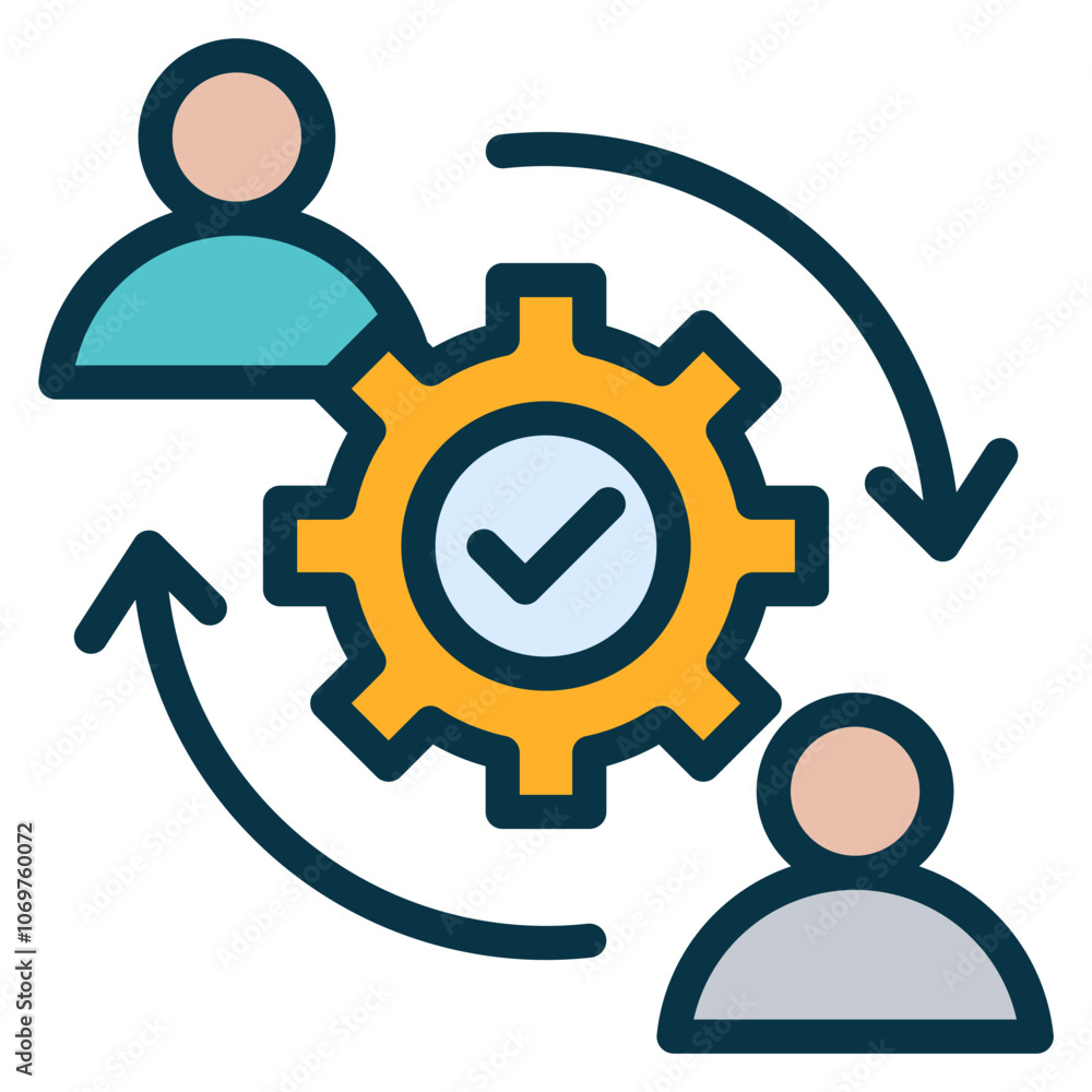 Lean Management Outline Color Icon Lean Management Outline Color Icon