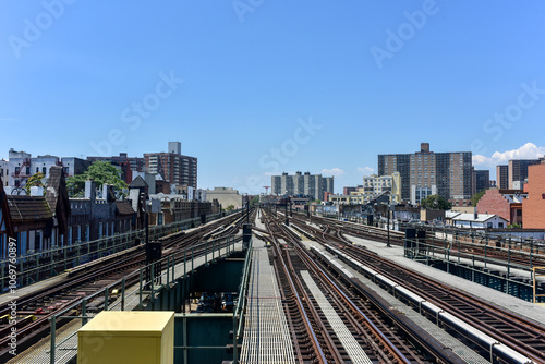 Obraz na płótnie Elevated Train Lines - Brooklyn w salonie