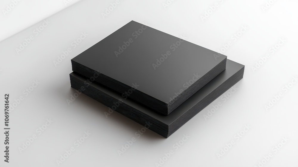 Minimalist Black Boxes: Simple studio shot of two layered black square boxes with a soft, diffused lighting creating shadows. Minimalist Black Boxes: Simple studio shot of two layered black square boxes with a soft, diffused lighting creating shadows.
