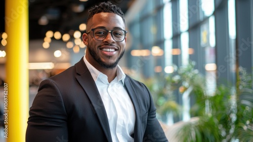 Wallpaper Mural Young professional enhances interview skills in bright environment Torontodigital.ca