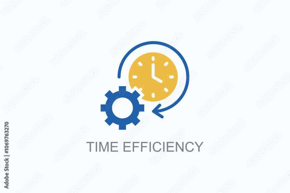 Time Efficiency Vector Or Logo Sign Symbol Illustration Time Efficiency Vector Or Logo Sign Symbol Illustration