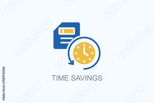 Time Savings Vector  Or Logo Sign Symbol Illustration