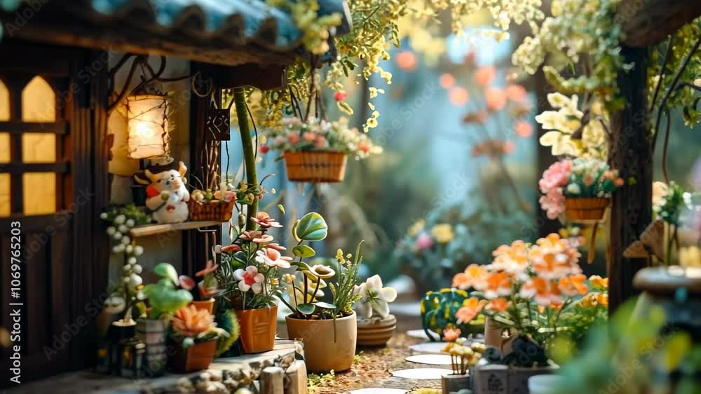 3d cute a little girl plant the pot nature background. 3d cute a little girl plant the pot nature background.
