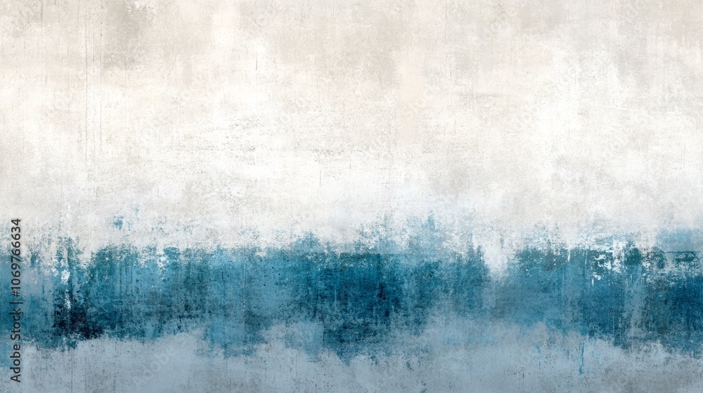 Fototapeta premium Abstract blue and white painting, modern art background with flowing textures swirling patterns for design