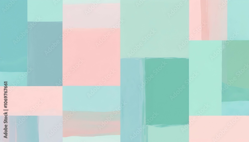 A colorful collage of squares with a blue square in the middle. The squares are all different colors and sizes A colorful collage of squares with a blue square in the middle. The squares are all different colors and sizes