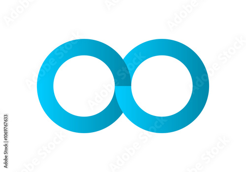 Blue infinity sign icon vector design