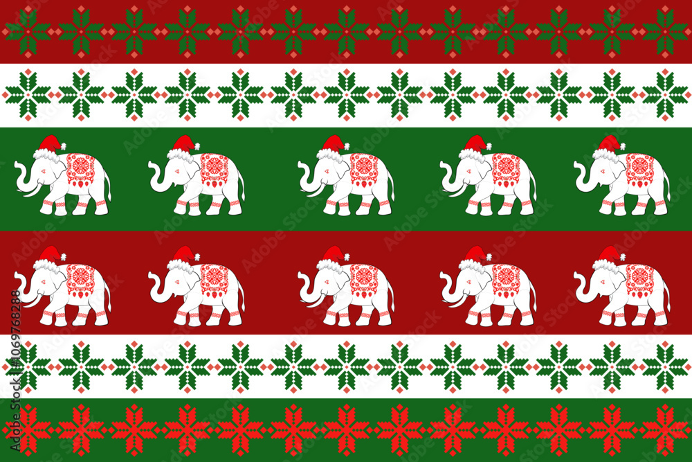 Christmas seamless pattern with deer and trees in a Nordic tribal design,perfect for festive decorations, vintage designs, and holiday-themed textiles,Traditional ethnic, geometric, ethnic,culture Christmas seamless pattern with deer and trees in a Nordic tribal design,perfect for festive decorations, vintage designs, and holiday-themed textiles,Traditional ethnic, geometric, ethnic,culture