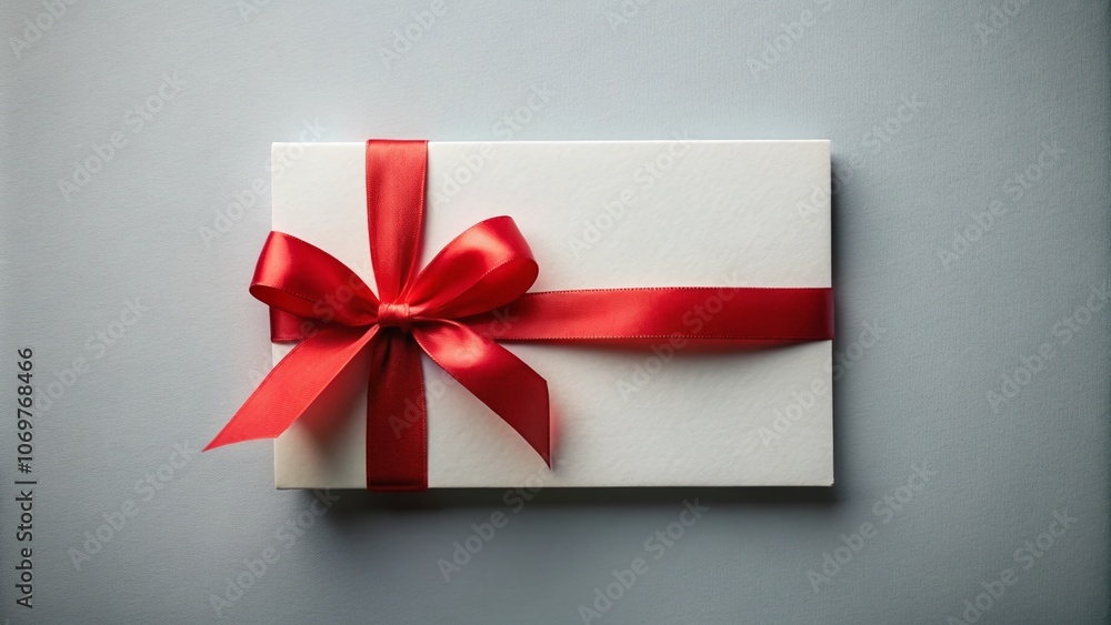 Minimalist Christmas Card Design Featuring a Clean White Card with a Single Red Ribbon in the Center, Perfect for Holiday Greetings and Modern Festive Celebrations Minimalist Christmas Card Design Featuring a Clean White Card with a Single Red Ribbon in the Center, Perfect for Holiday Greetings and Modern Festive Celebrations