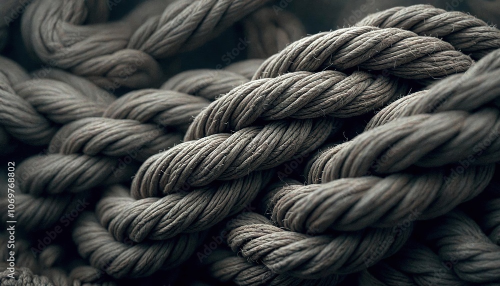 Close-Up of Military-Grade Ropes Close-Up of Military-Grade Ropes