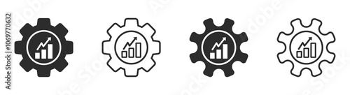 Efficiency vector icons set. Productivity vector icon concepts. Operational excellence icon