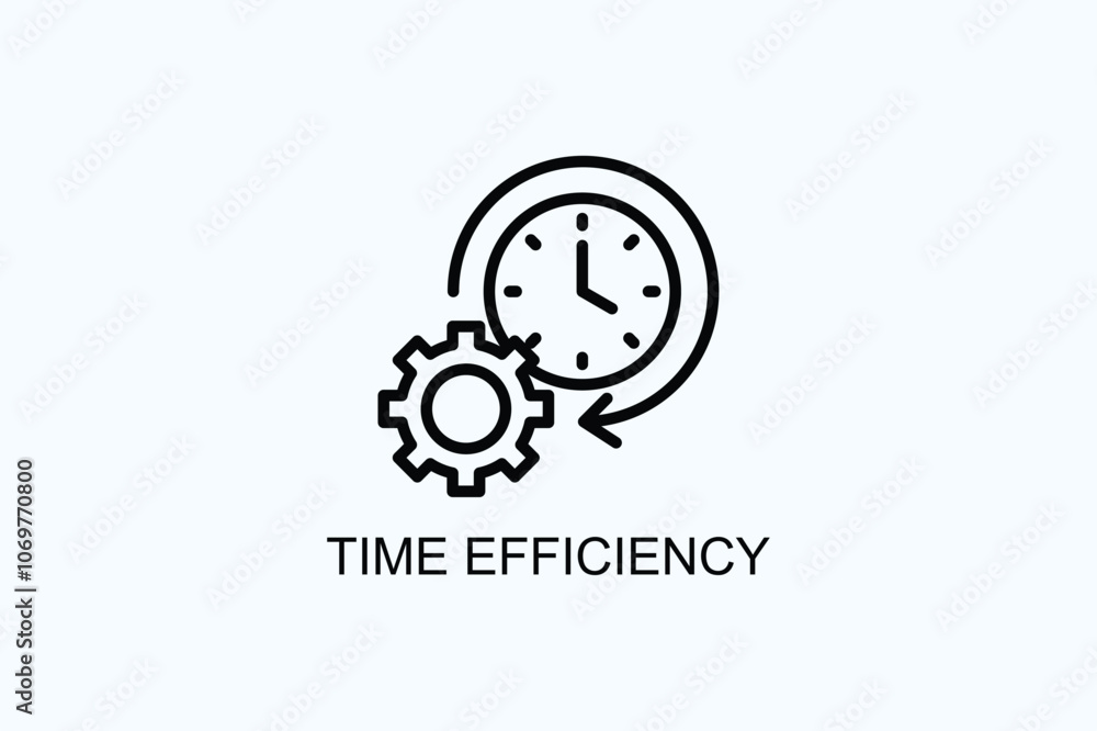 Time Efficiency Vector Or Logo Sign Symbol Illustration Time Efficiency Vector Or Logo Sign Symbol Illustration