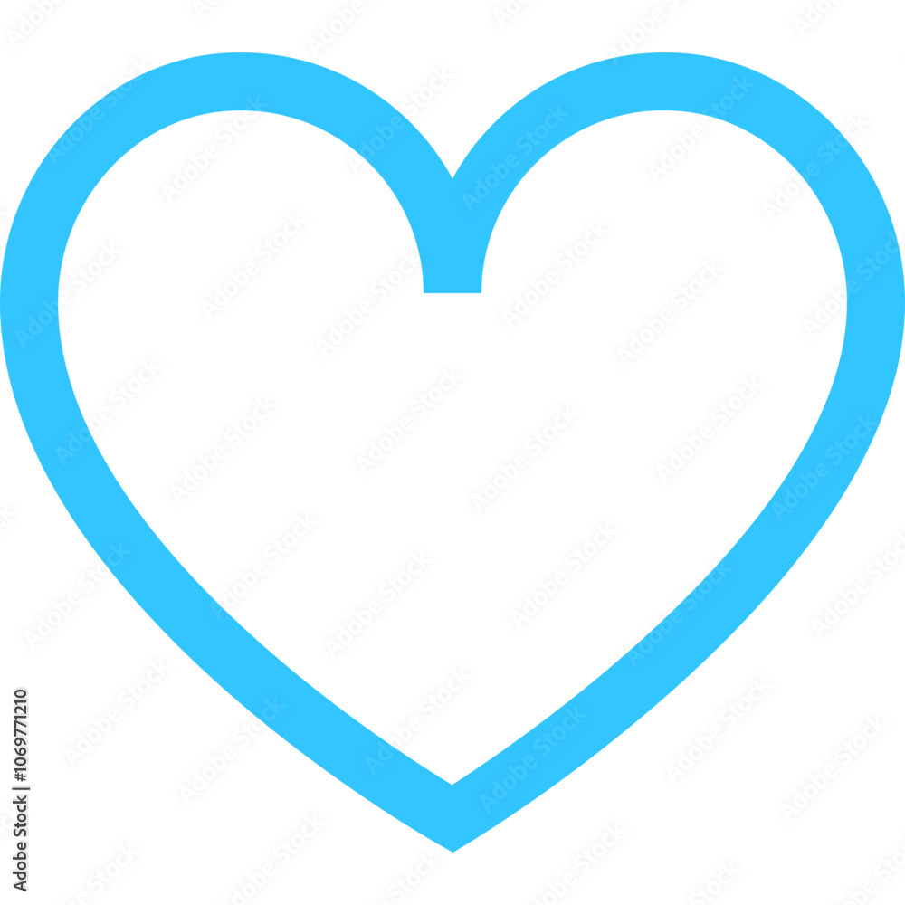 Bright Blue Heart Symbol Representing Love and Affection in a Simple and Modern Design on a Clean White Background Bright Blue Heart Symbol Representing Love and Affection in a Simple and Modern Design on a Clean White Background