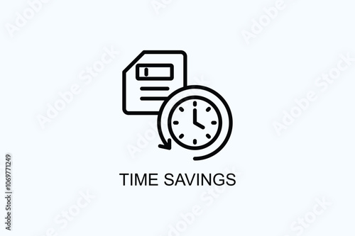 Time Savings Vector  Or Logo Sign Symbol Illustration