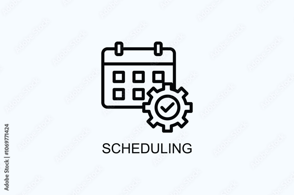 Scheduling Vector Or Logo Sign Symbol Illustration Scheduling Vector Or Logo Sign Symbol Illustration
